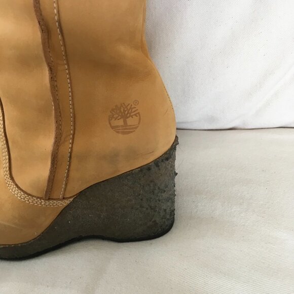 Timberland Women's Leather Mid Calf Wedge Boots - Picture 2 of 8